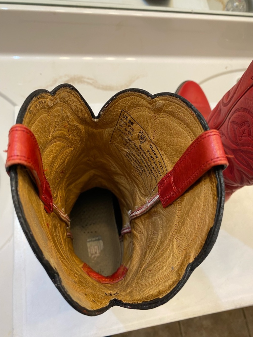 ARIAT Women Heritage Cowboy Boot Size 9B good condition clean interior/bottom - Picture 5 of 12